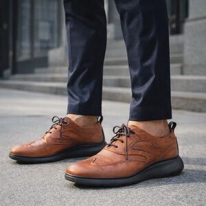 Cole Haan 3.Zerogrand Wingtip Oxford Brown Leather Men 12M